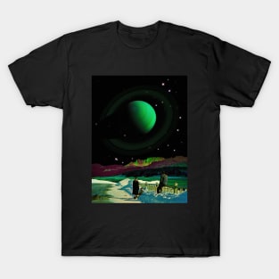 Enjoy The View - Space Collage, Retro Futurism, Sci-Fi T-Shirt